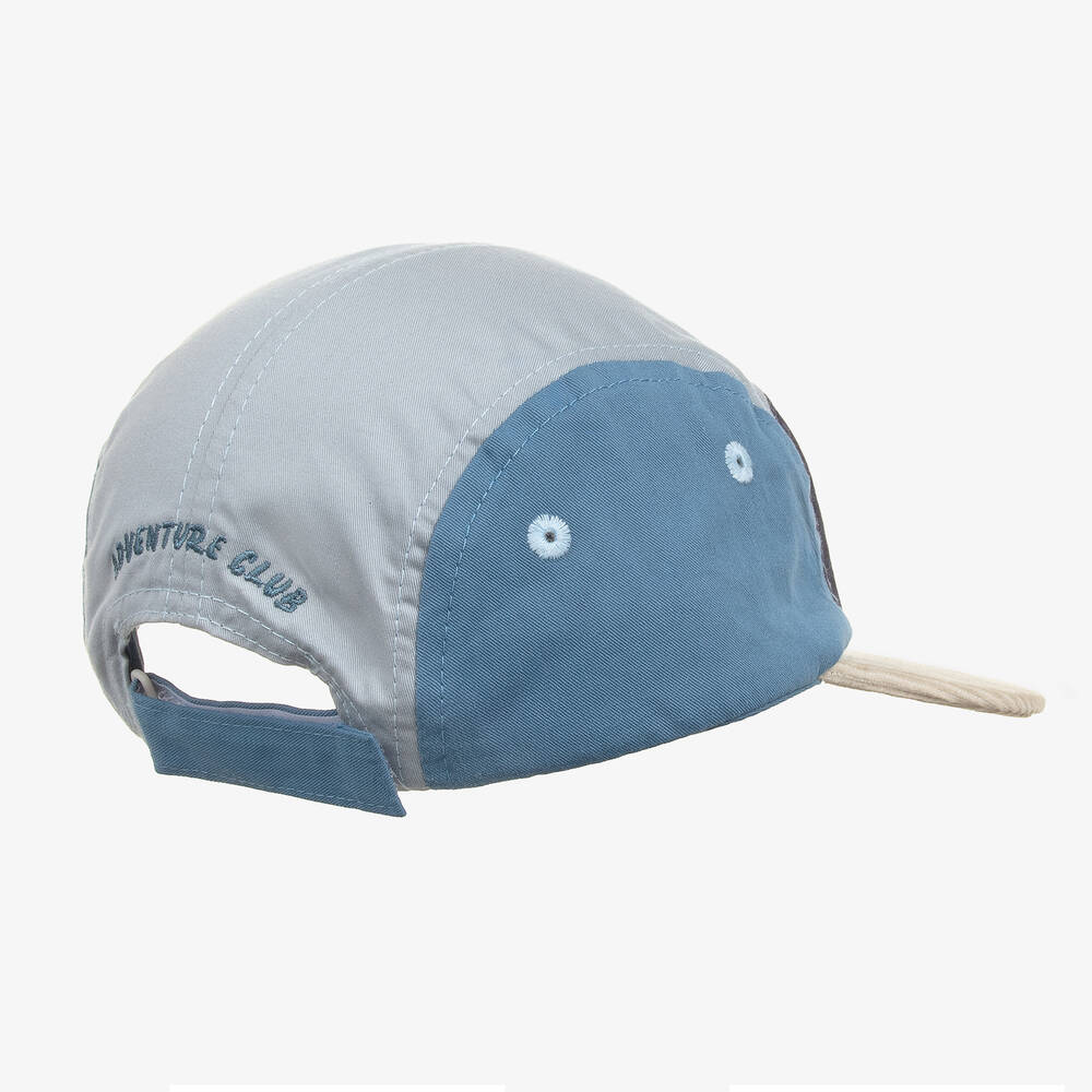 Roarsome-Blue Cotton Cap | Childrensalon