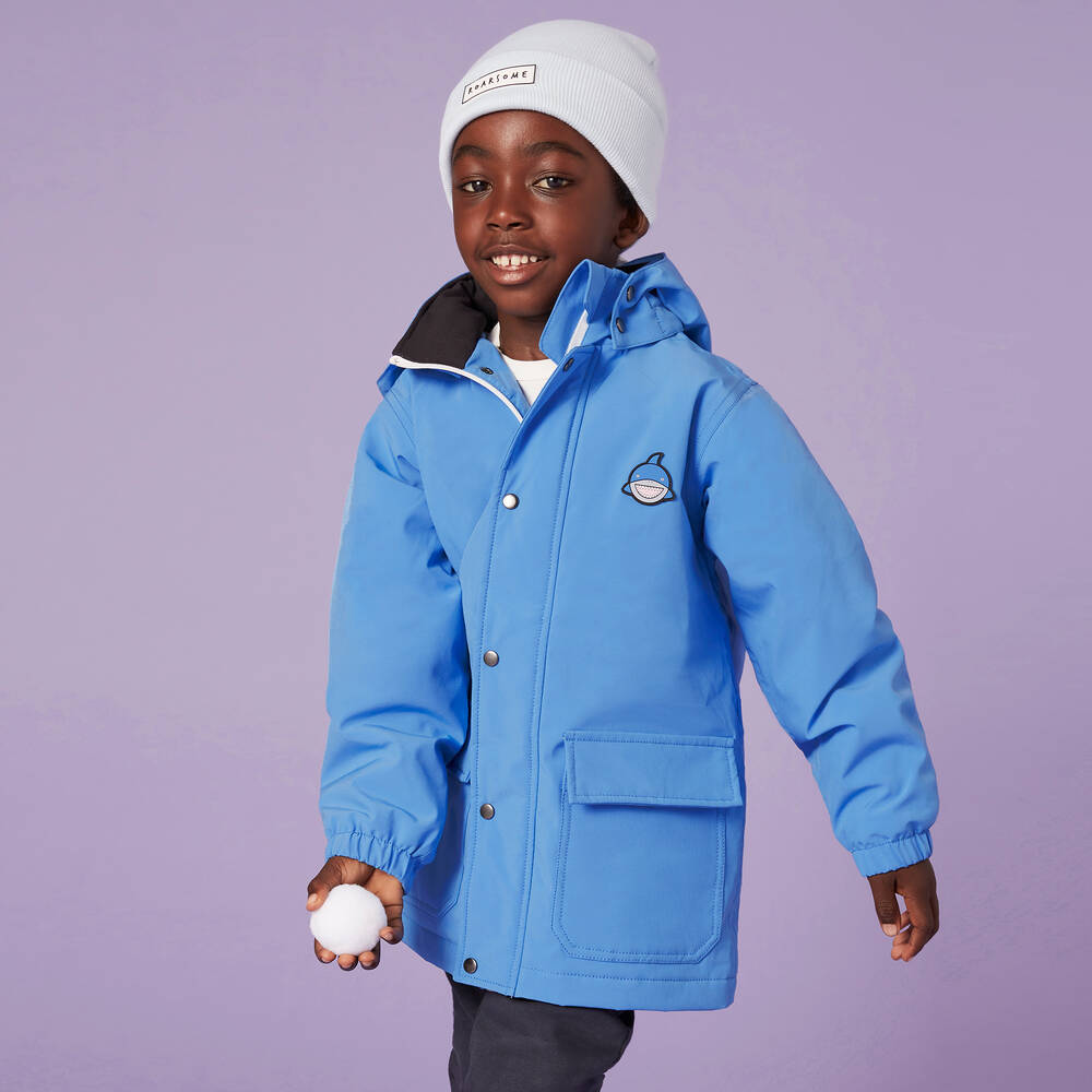 Roarsome-Blue Reef The Shark Waterproof Coat | Childrensalon
