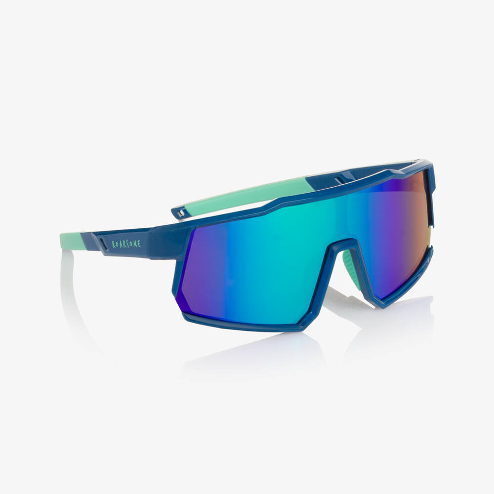 Roarsome-Blue Sunglasses with Mirrored Lenses | Childrensalon