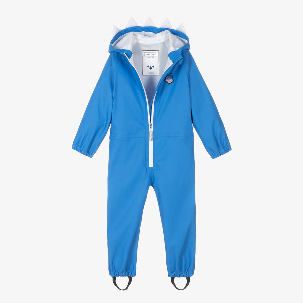 Roarsome-Boys Blue Reef The Shark Rainsuit | Childrensalon