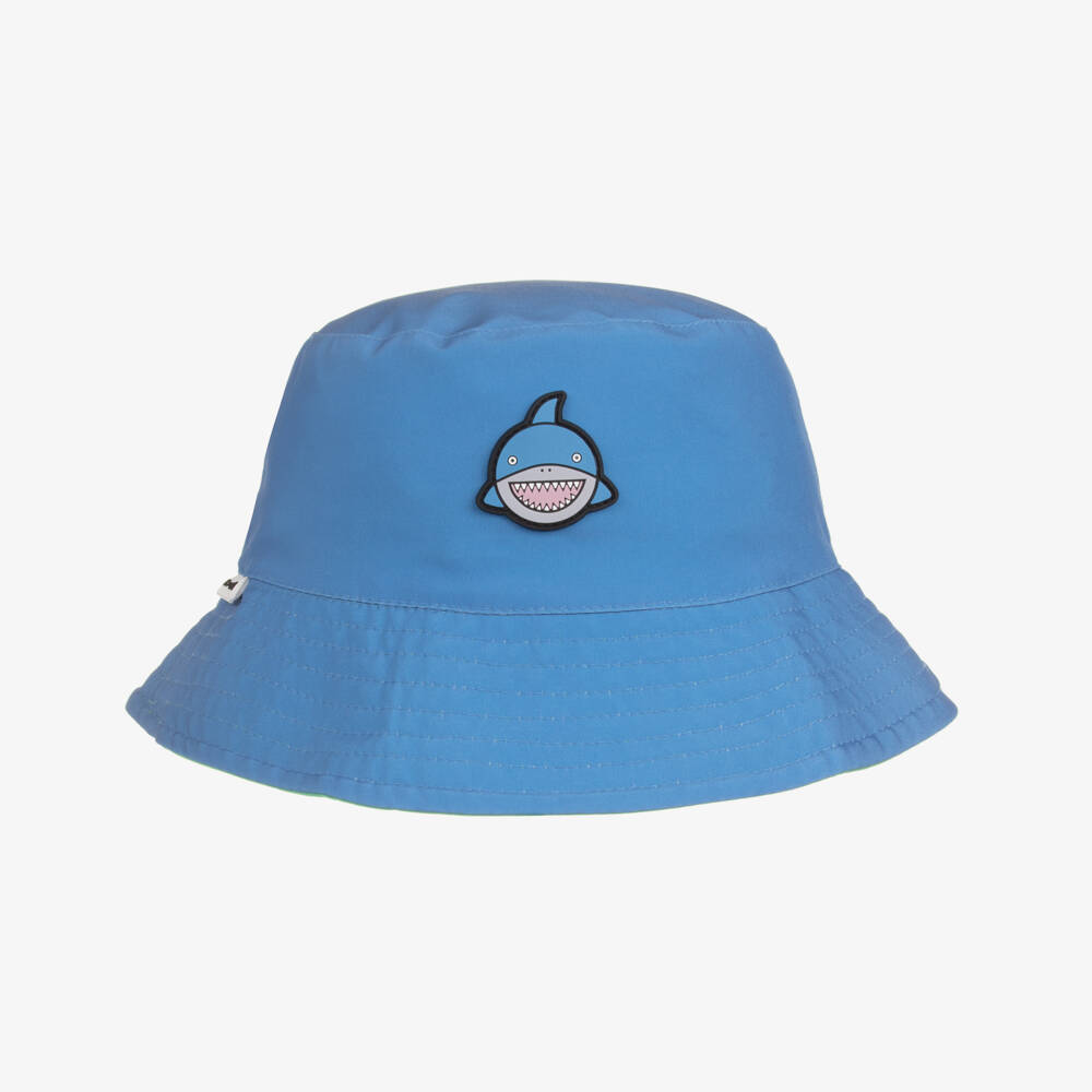 Roarsome-Boys Blue Reef the Shark Reversible Bucket Hat | Childrensalon