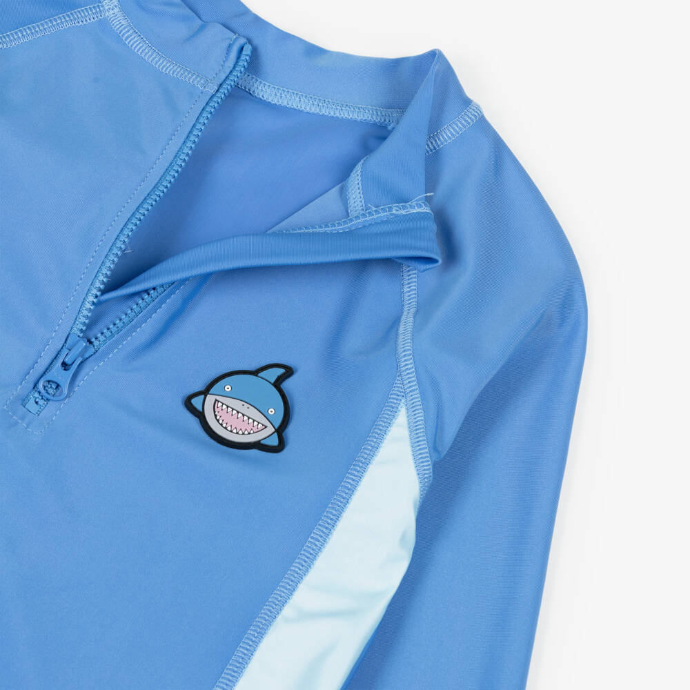 Roarsome-Boys Blue Reef The Shark Swim Top (UPF50+) | Childrensalon