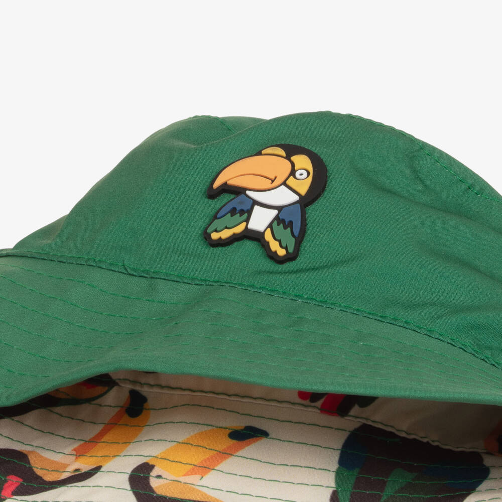 Roarsome-Boys Green Beak the Toucan Reversible Bucket Hat | Childrensalon