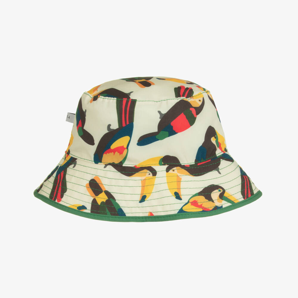 Roarsome-Boys Green Beak the Toucan Reversible Bucket Hat | Childrensalon