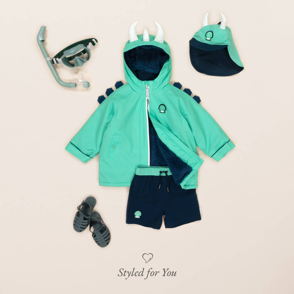 Roarsome-Boys Green Spike The Dinosaur Changing Coat | Childrensalon