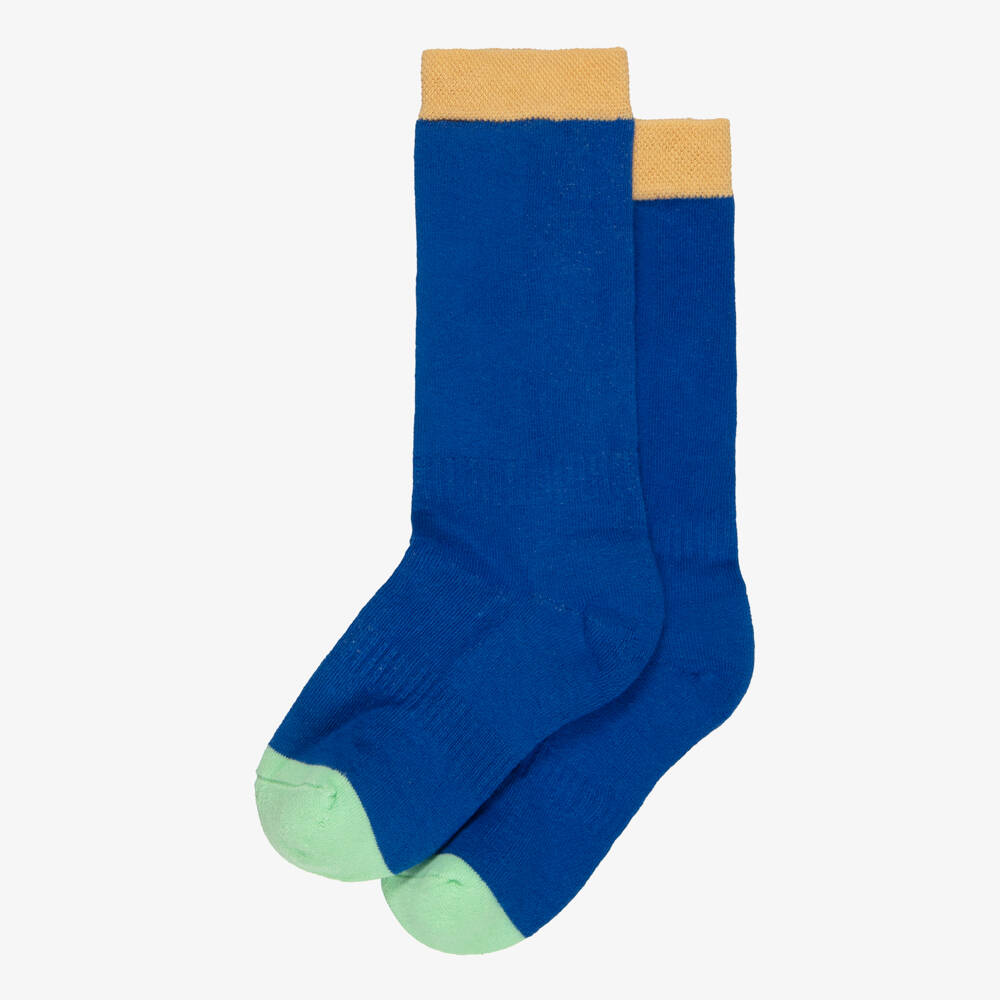 Roarsome-Cobalt Blue Colourblock Ski Socks | Childrensalon