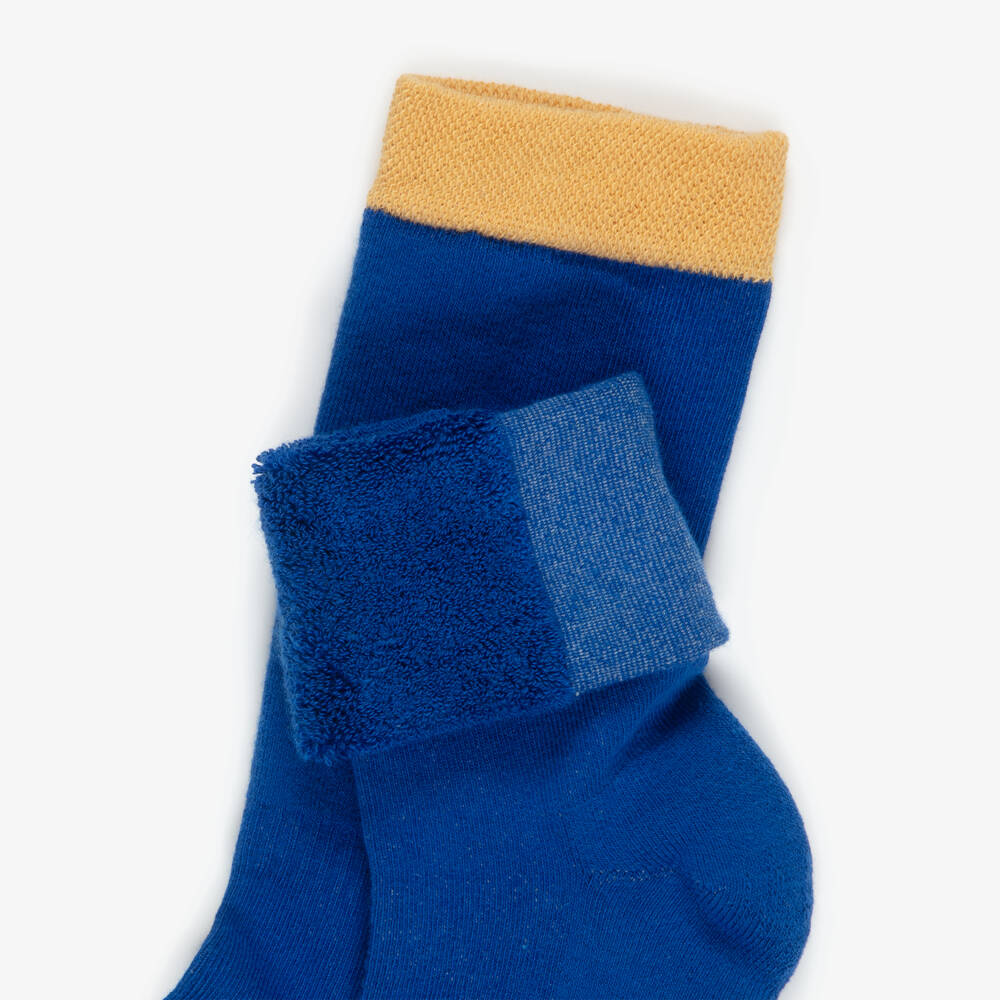 Roarsome-Cobalt Blue Colourblock Ski Socks | Childrensalon