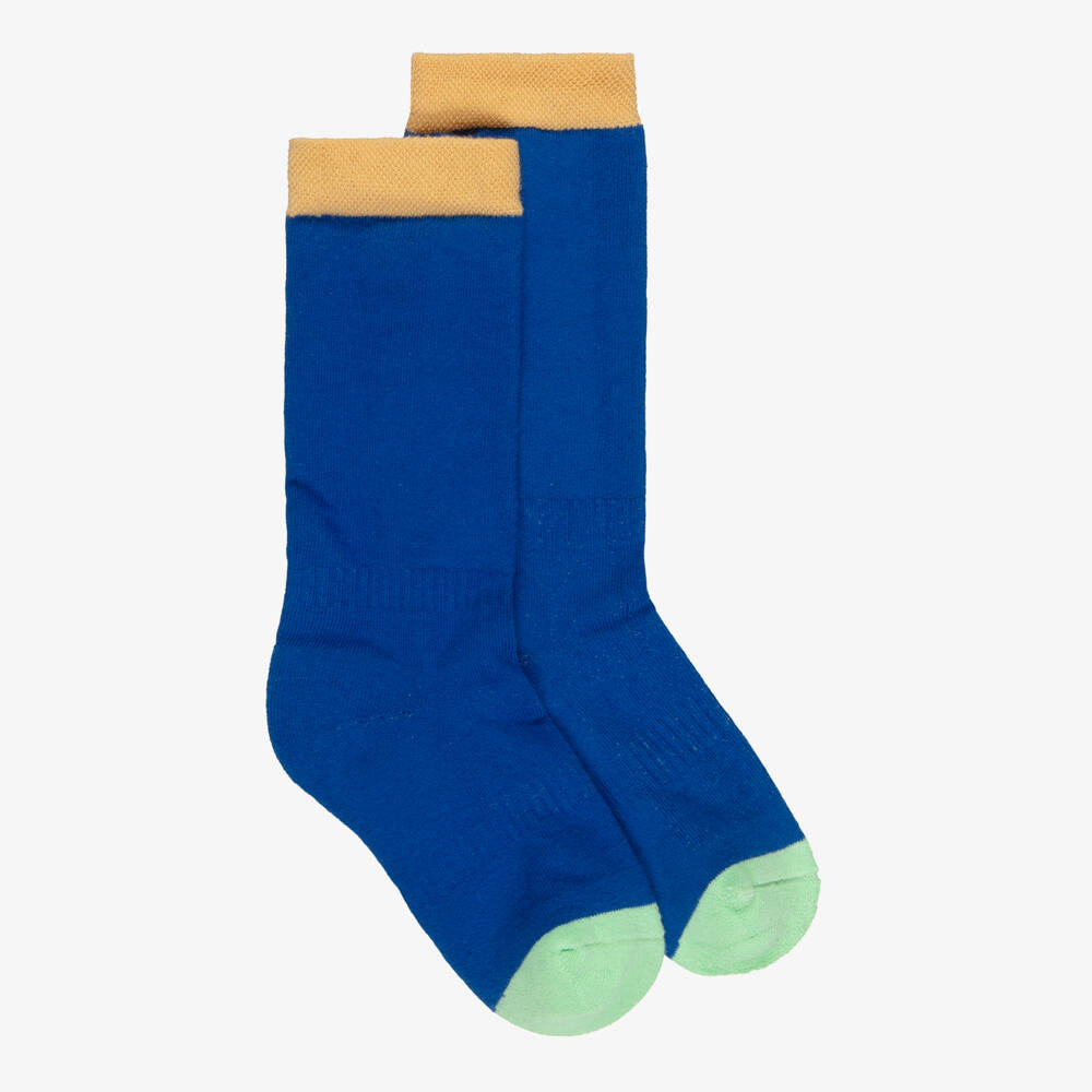 Roarsome-Cobalt Blue Colourblock Ski Socks | Childrensalon