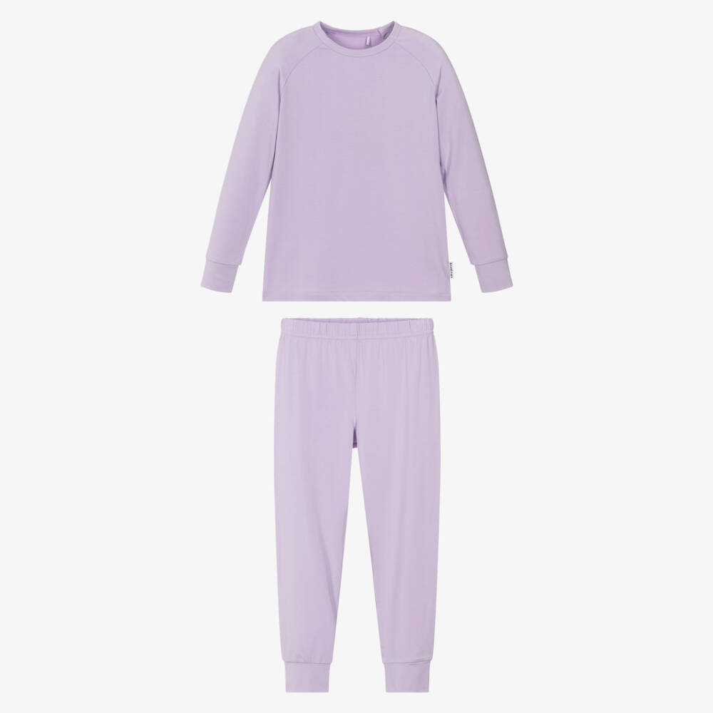 Roarsome-Комплект базового слоя сиреневый из бамбукового трикотажа для девочек | Childrensalon