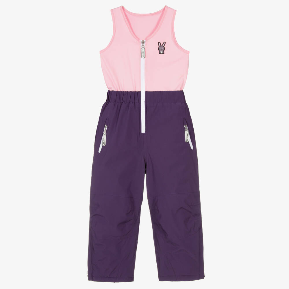 Roarsome-Girls Purple Hop The Bunny Ski Trousers | Childrensalon