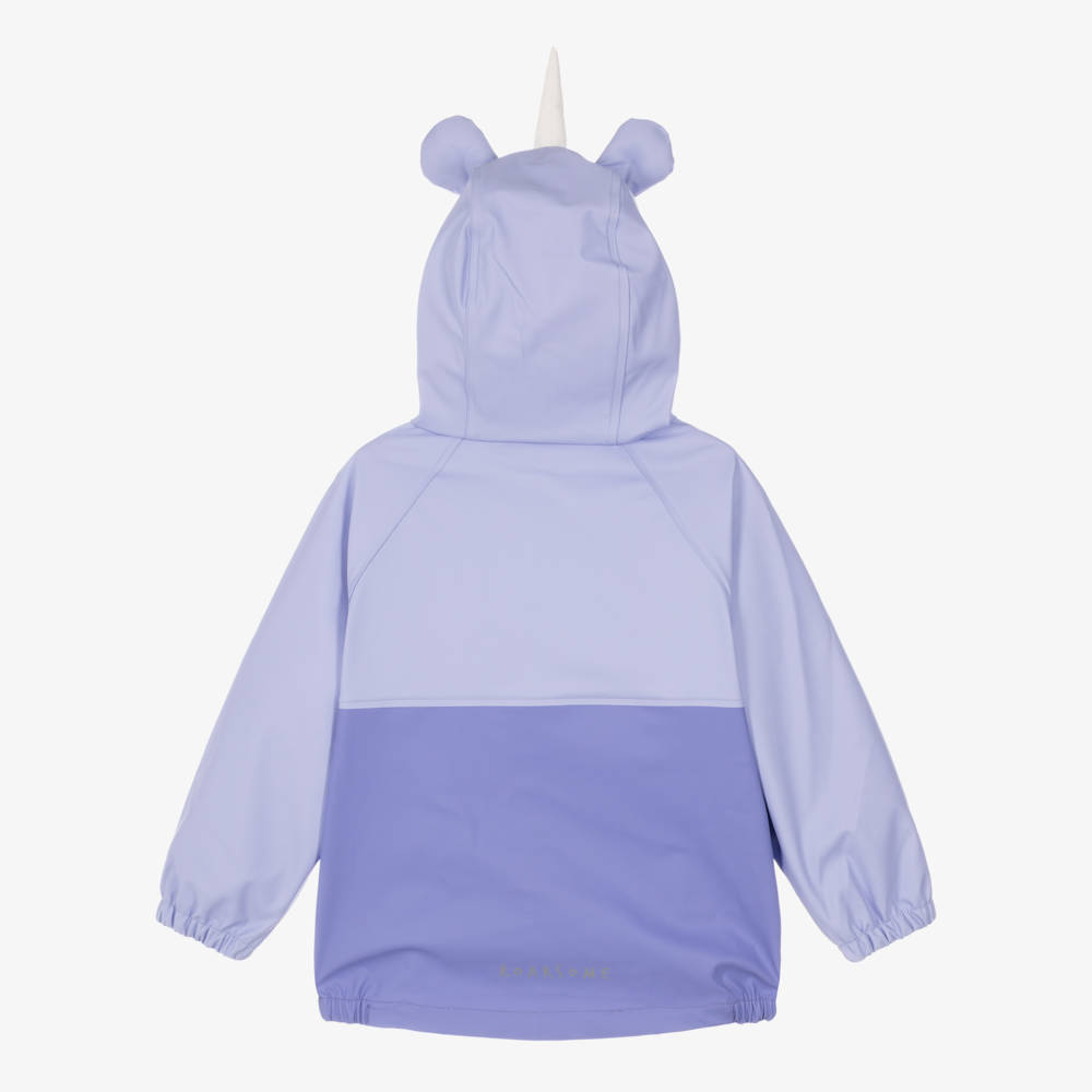 Roarsome-Girls Purple Sparkle The Unicorn Raincoat | Childrensalon