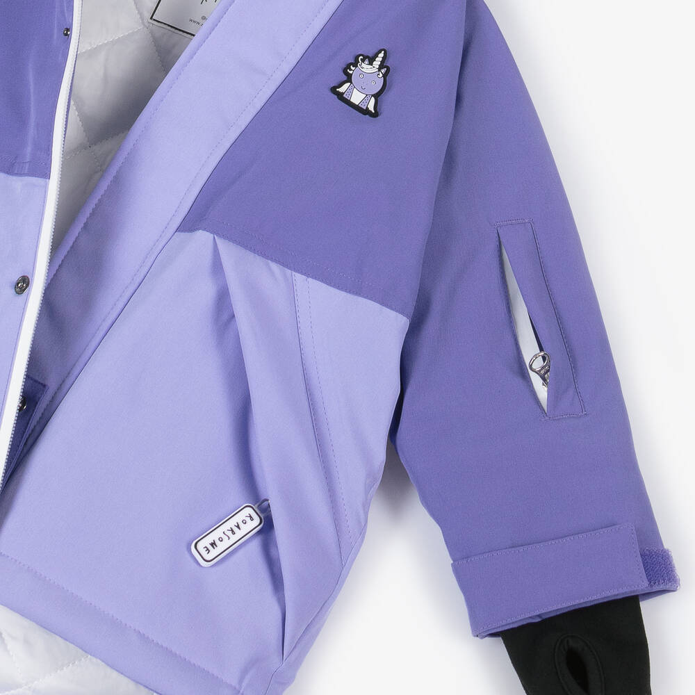 Roarsome-Girls Purple Sparkle The Unicorn  Ski Jacket | Childrensalon