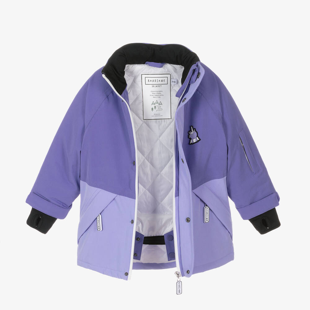 Roarsome-Girls Purple Sparkle The Unicorn  Ski Jacket | Childrensalon