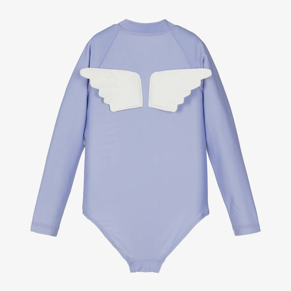 Roarsome-Girls Purple Sparkle The Unicorn Swimsuit (UPF50+) | Childrensalon