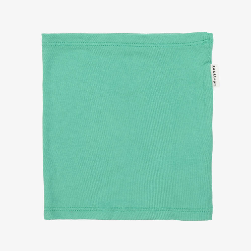Roarsome-Green Bamboo Jersey Snood | Childrensalon