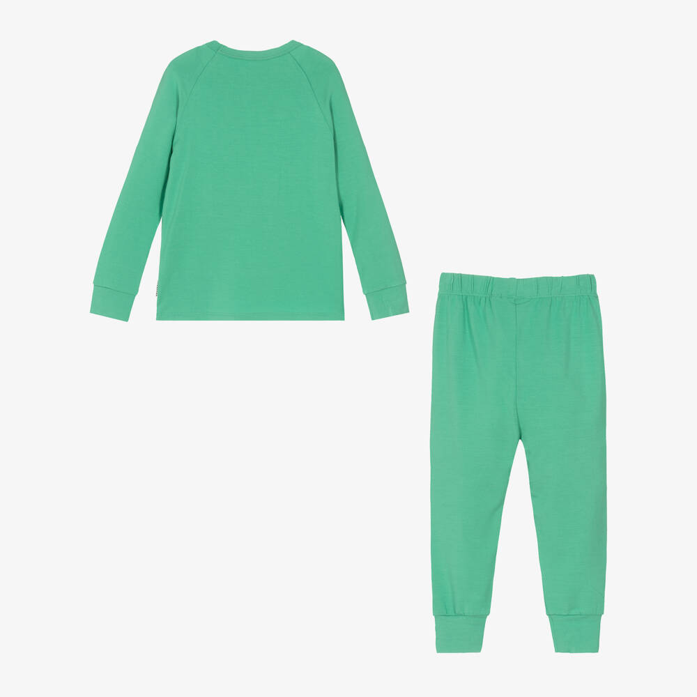 Roarsome-Green Bamboo Jersey Thermal Base Layer Set | Childrensalon