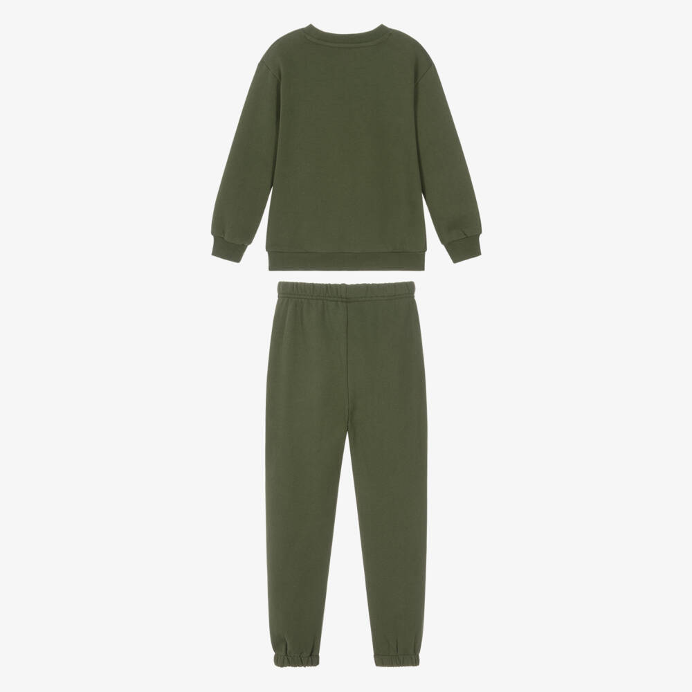 Roarsome-Cпортивный костюм зеленый из органического хлопка Динозавр Спайк | Childrensalon