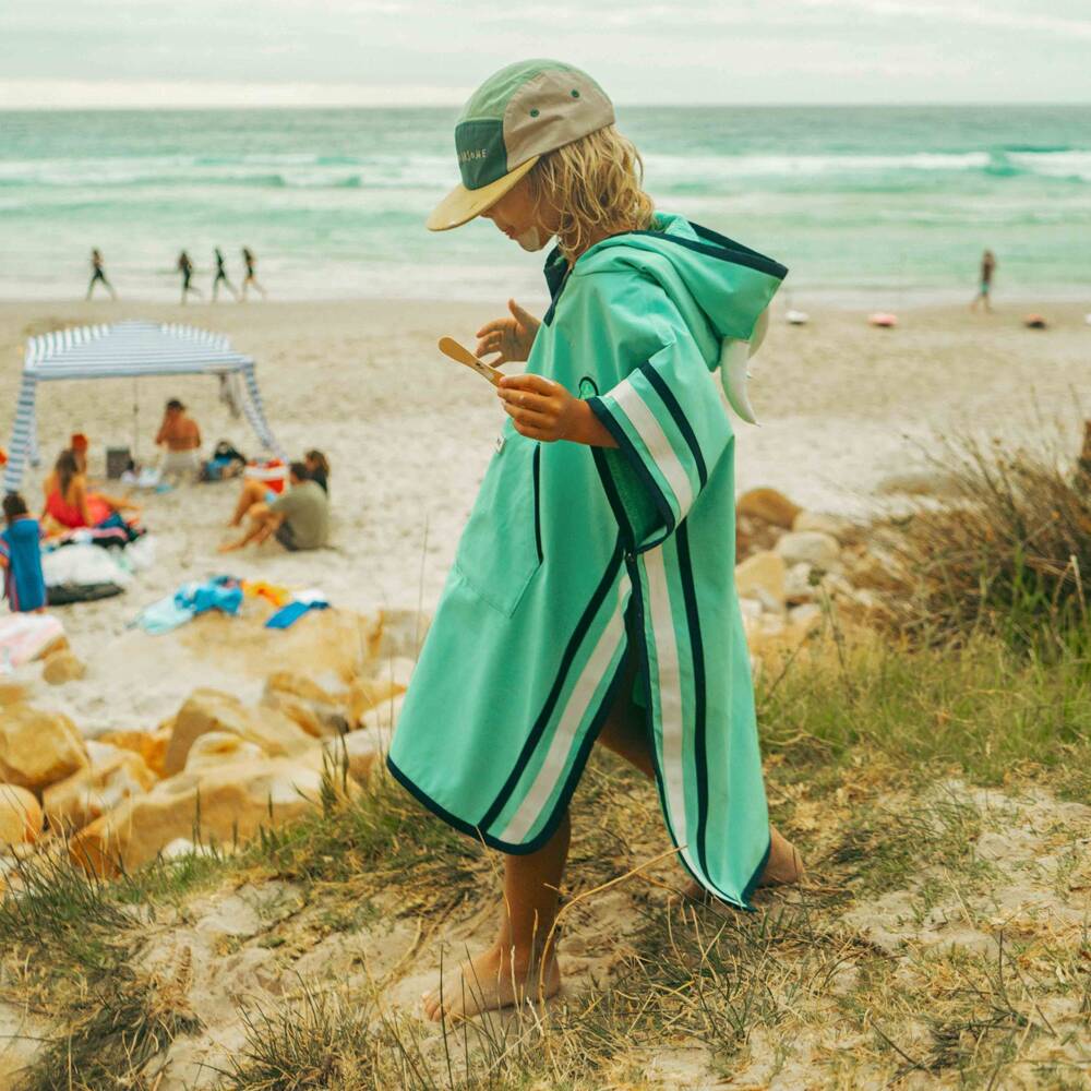 Roarsome-Green Spike The Dinosaur Poncho Towel | Childrensalon