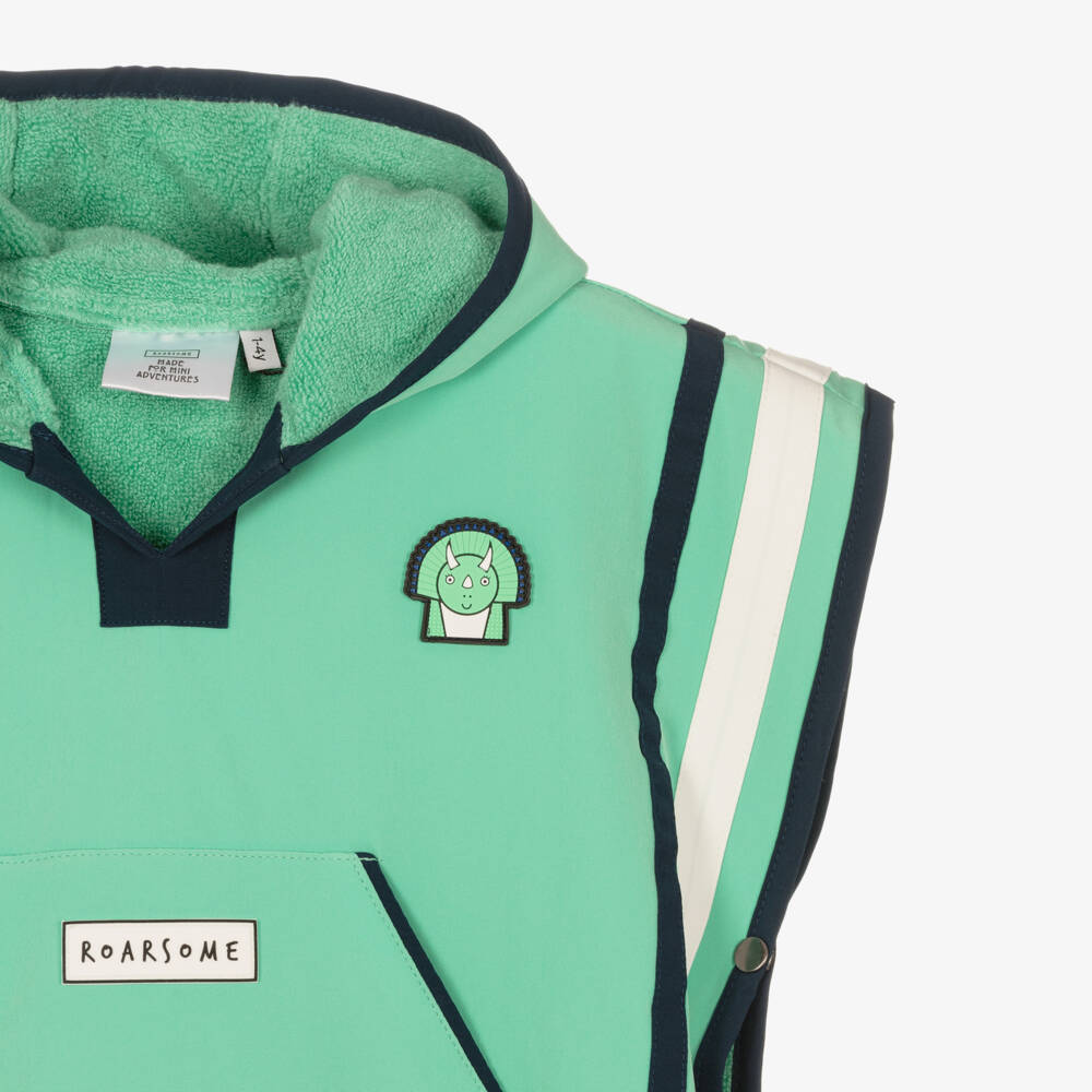 Roarsome-Green Spike The Dinosaur Poncho Towel | Childrensalon