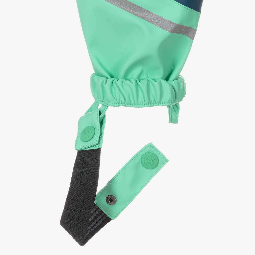 Roarsome-بنطلون واقي من المطر لون أخضر وأزرق للأولاد | Childrensalon