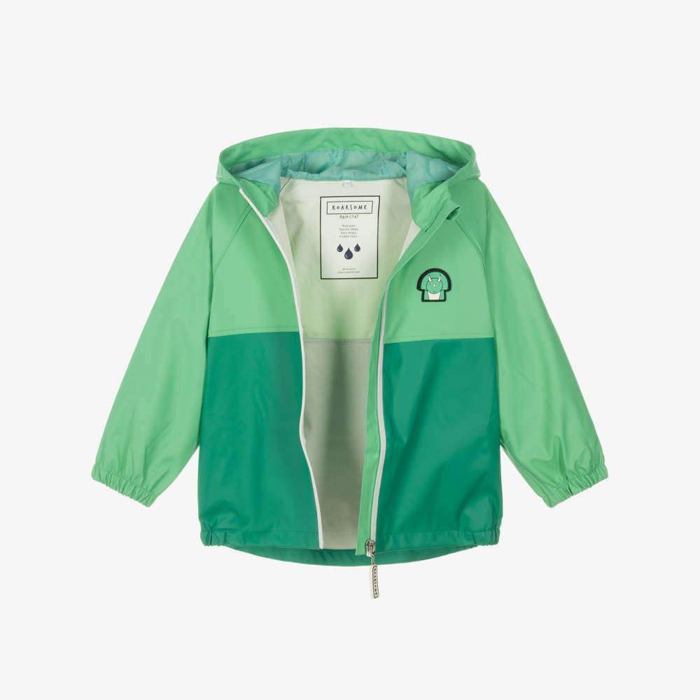 Roarsome-Green Spike The Dinosaur Raincoat | Childrensalon