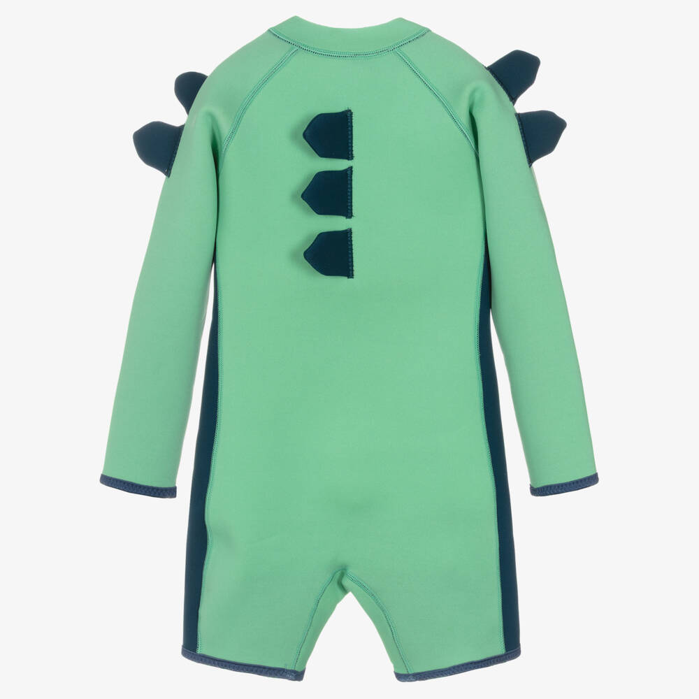 Roarsome-Green Spike The Dinosaur Short Wetsuit | Childrensalon