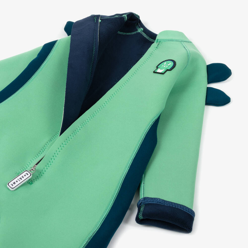 Roarsome-Green Spike The Dinosaur Short Wetsuit | Childrensalon