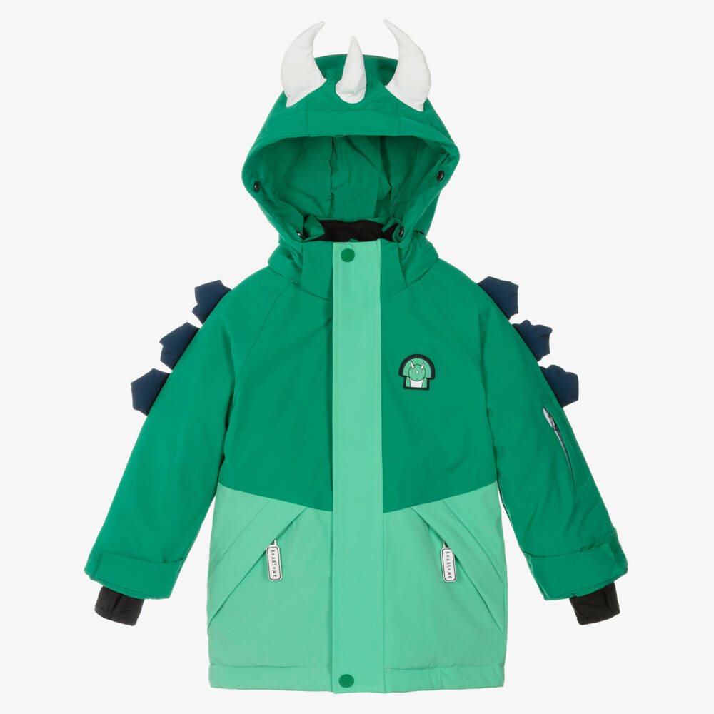Roarsome-Лыжная куртка зеленая Динозавр Спайк | Childrensalon
