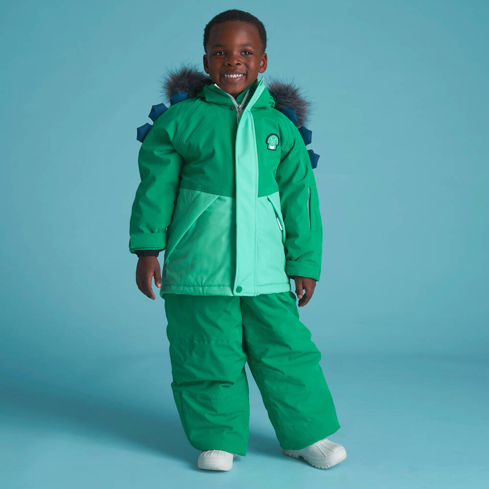 Roarsome-Лыжная куртка зеленая Динозавр Спайк | Childrensalon