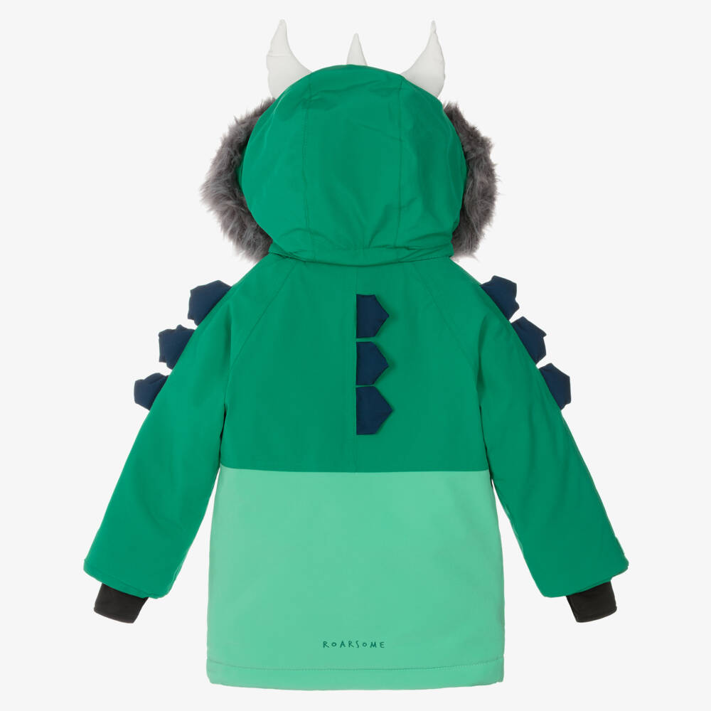 Roarsome-Лыжная куртка зеленая Динозавр Спайк | Childrensalon