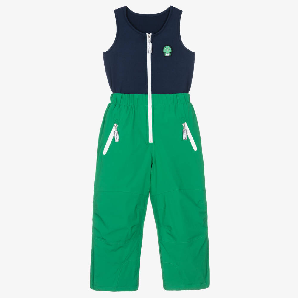 Roarsome-Green Spike The Dinosaur Ski Trousers | Childrensalon