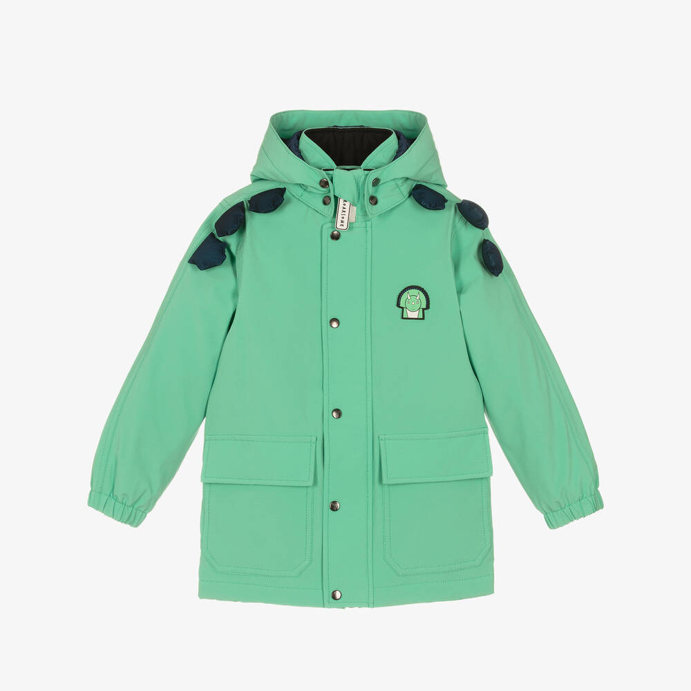 Roarsome-Green Spike The Dinosaur Waterproof Coat | Childrensalon