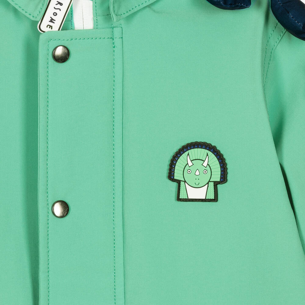 Roarsome-Green Spike The Dinosaur Waterproof Coat | Childrensalon