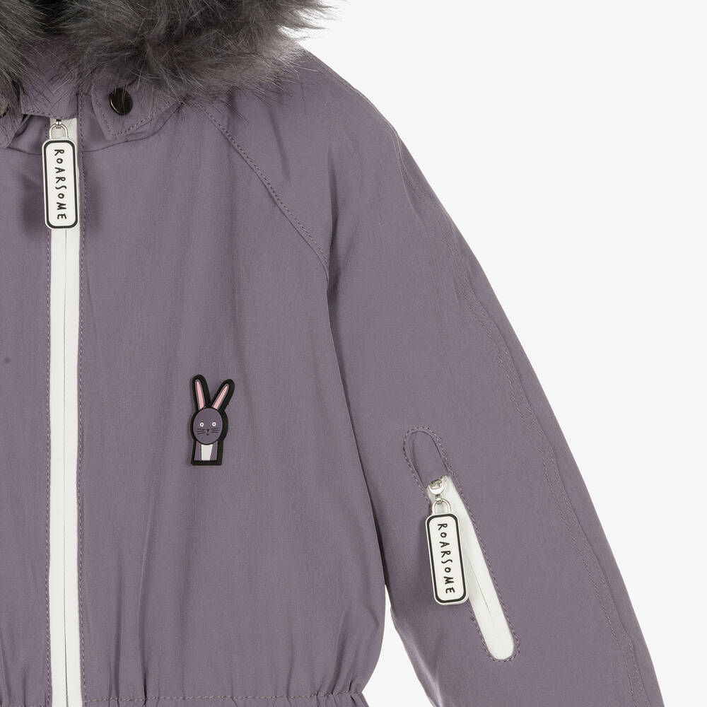 Roarsome-Grey Hop The Bunny Snowsuit | Childrensalon