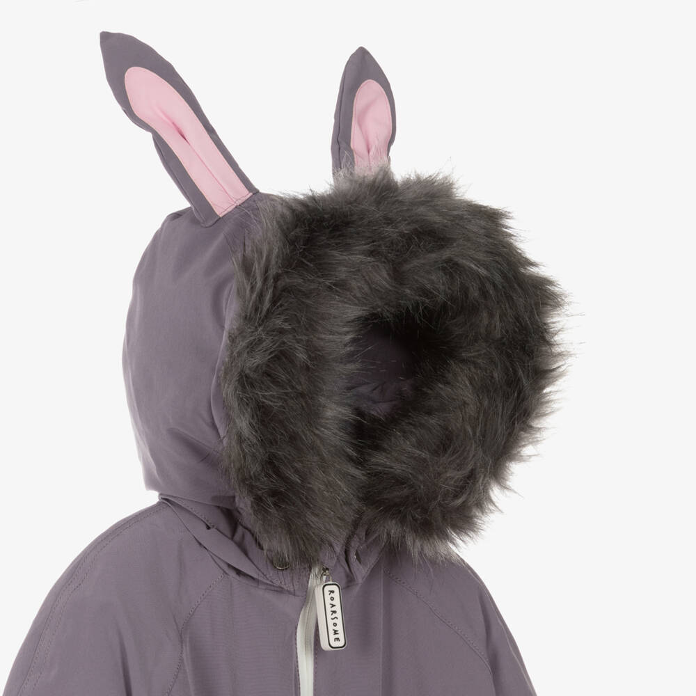Roarsome-Grey Hop The Bunny Snowsuit | Childrensalon