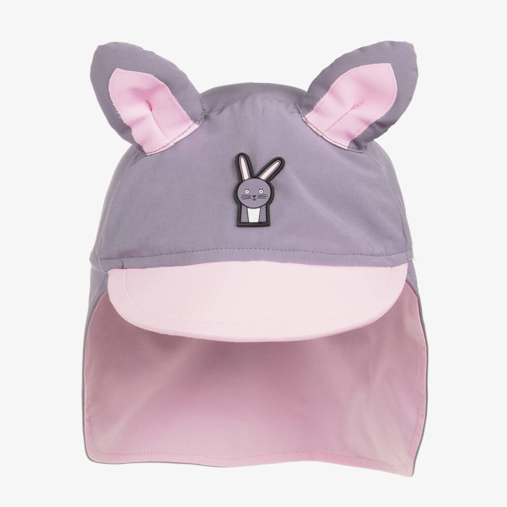 Roarsome-Grey Hop The Bunny Sun Cap | Childrensalon