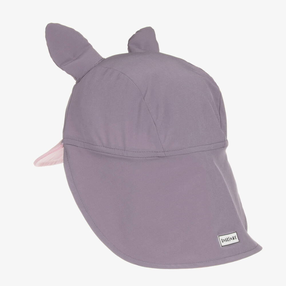 Roarsome-Grey Hop The Bunny Sun Cap | Childrensalon