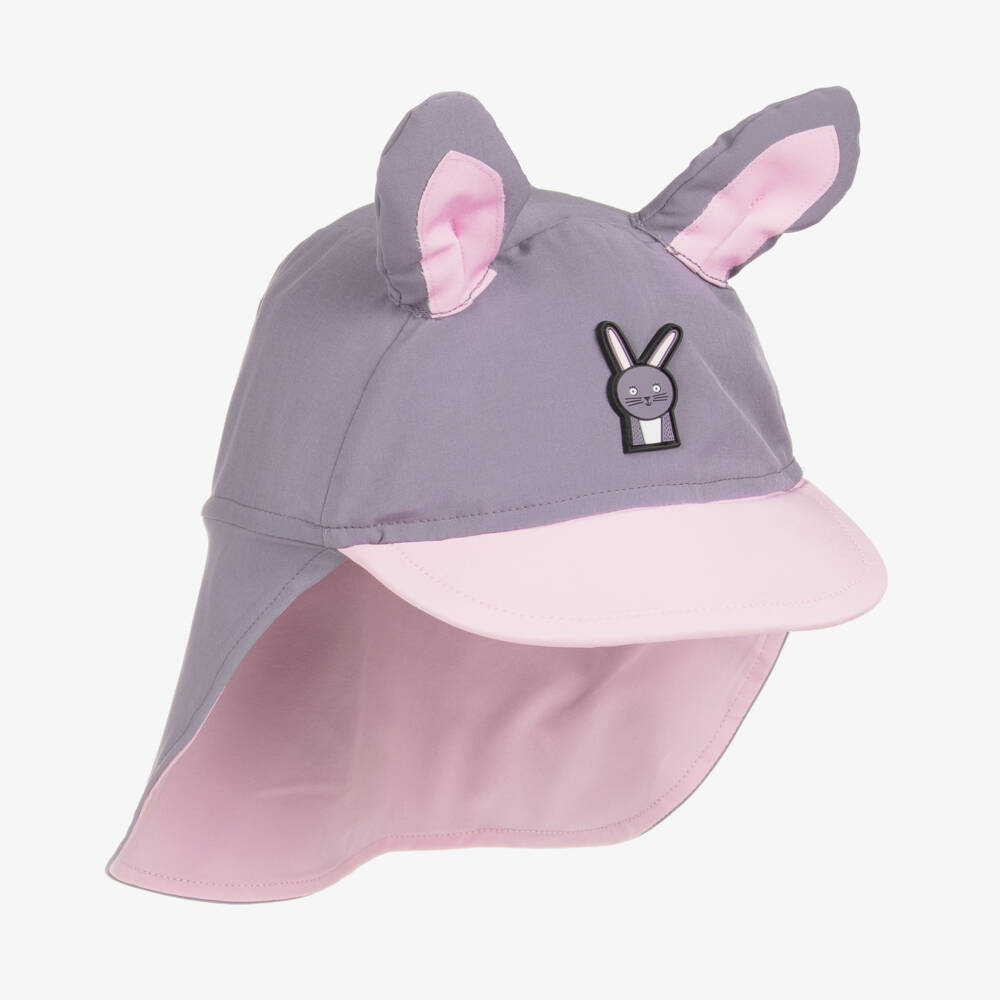 Roarsome-Grey Hop The Bunny Sun Cap | Childrensalon