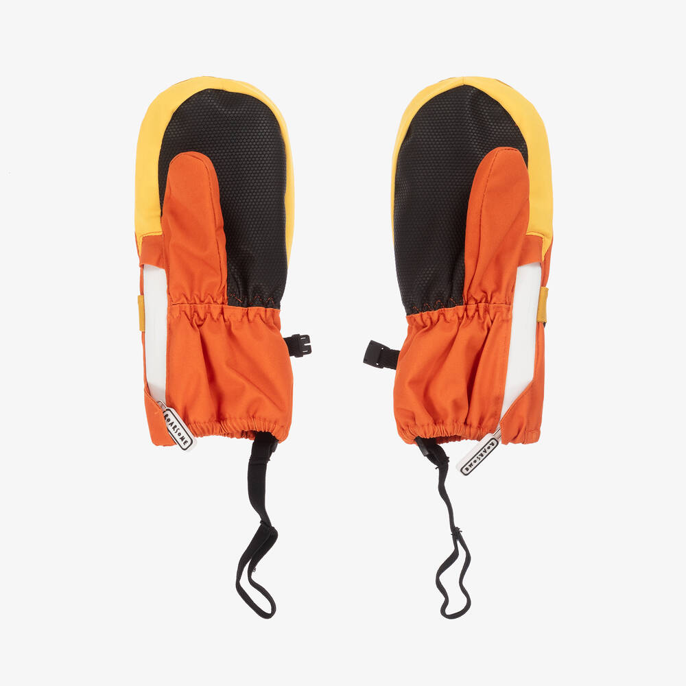 Roarsome-Orange & Yellow Ski Mittens | Childrensalon