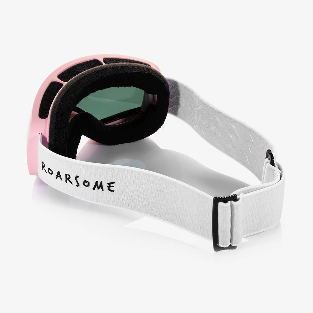 Roarsome-Pink Polarised Anti-Fog Ski Goggles | Childrensalon
