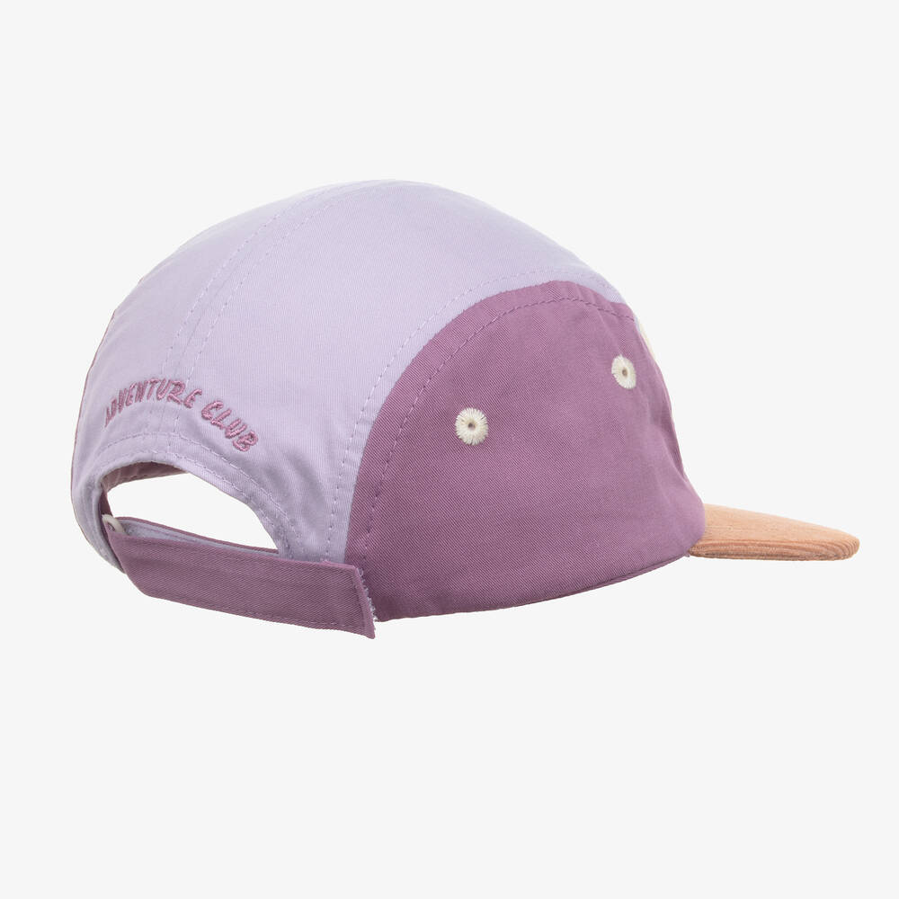 Roarsome-Purple Cotton Cap | Childrensalon