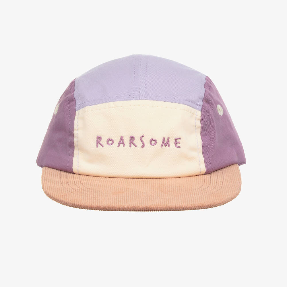 Roarsome-Purple Cotton Cap | Childrensalon