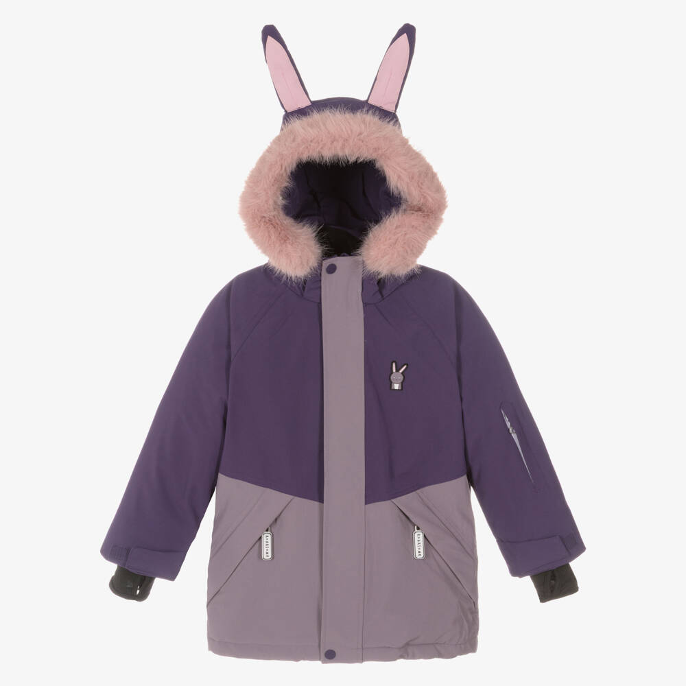 Roarsome-Purple Hop The Bunny Ski Jacket | Childrensalon