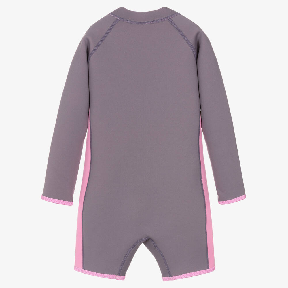 Roarsome-Purple & Pink Hop The Bunny Short Wetsuit | Childrensalon
