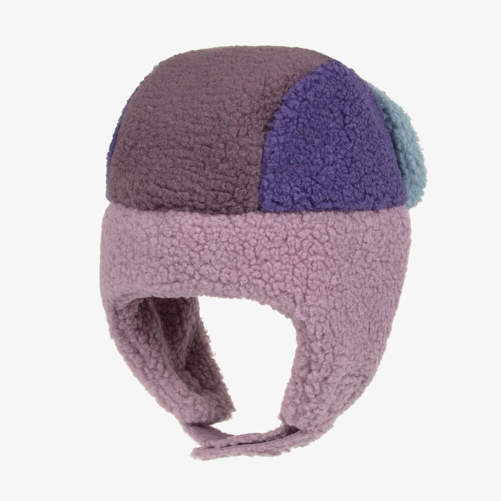Roarsome-Purple Sherpa Fleece Trapper Hat | Childrensalon