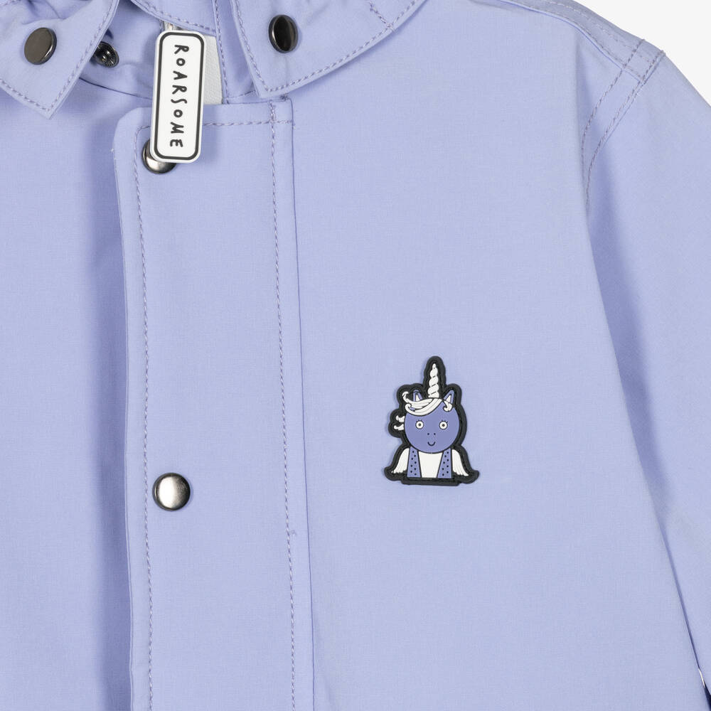 Roarsome-Фиолетовое водонепроницаемое пальто Единорог | Childrensalon