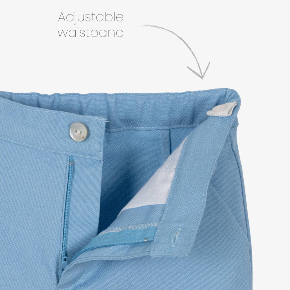 Rochy-Boys Blue Stripe Seersucker Shorts Set | Childrensalon