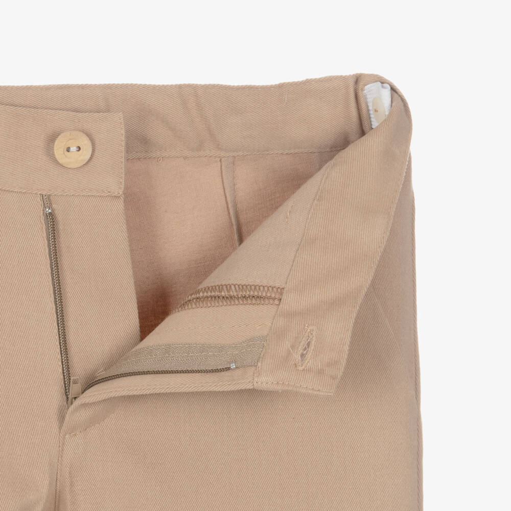 Rochy-Boys White & Beige Check Trouser Set | Childrensalon