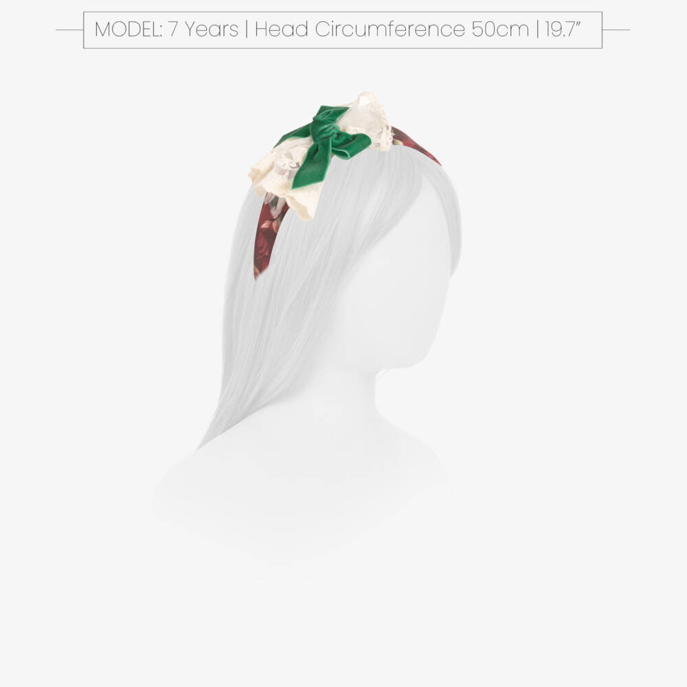 Rochy-Girls Burgundy Red Floral Hairband | Childrensalon