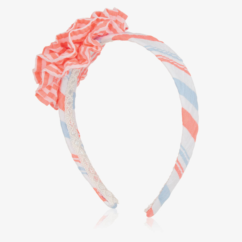 Rochy-Girls Neon Pink & Blue Stripe Hairband | Childrensalon